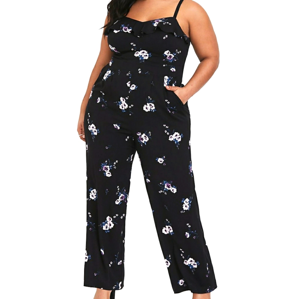 Torrid Floral Gauze Wide Leg Jumper
